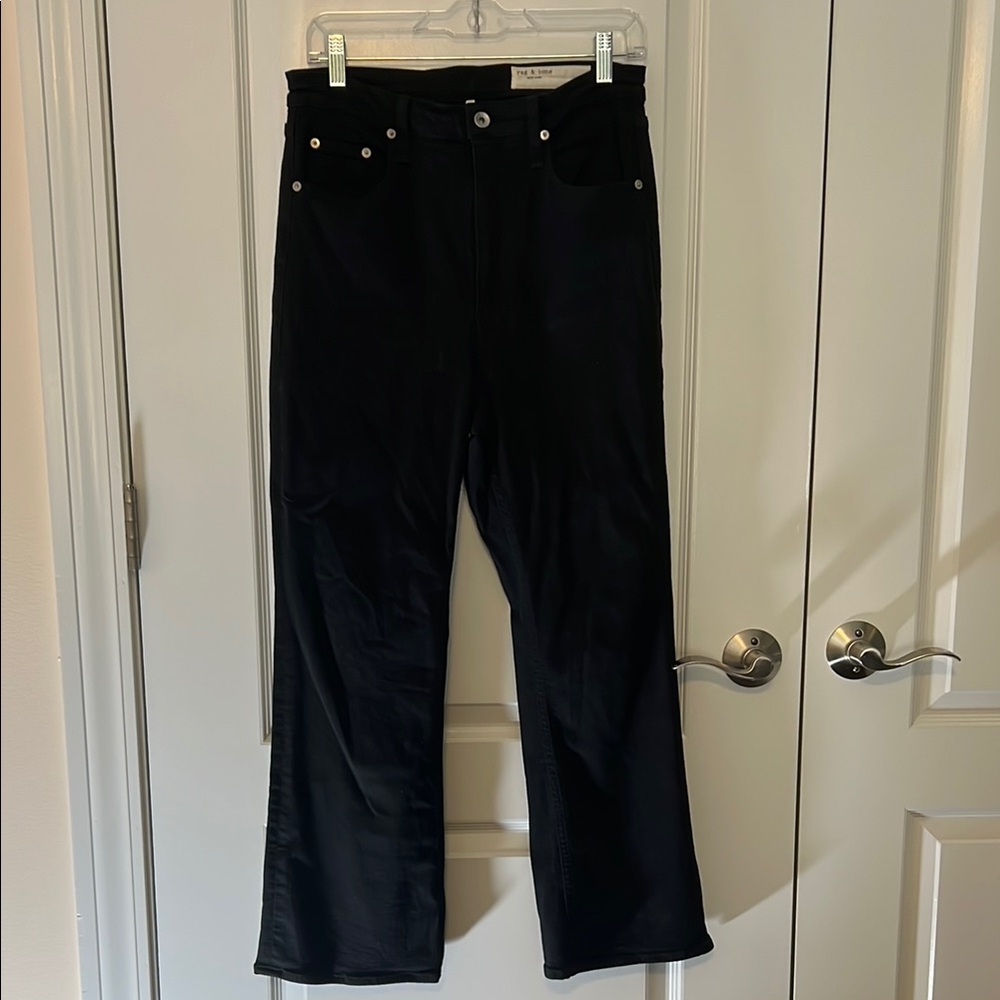 Rag & Bone Black Wide Leg Flare Jeans